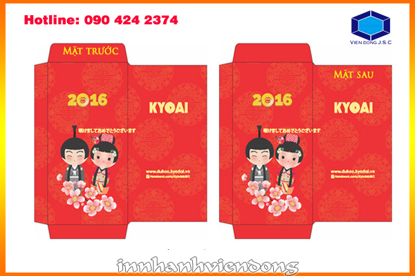Print cheap red envelope in Ha Noi